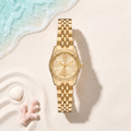 Montre Michael Kors Petite Lexington Gold 26 mm, cadran doré index cristaux – TIJD&CO