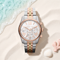 Montre Michael Kors Lexington Tricolore, bracelet jubilé trois métaux, 38 mm, TIJD&CO