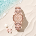 Montre Burberry The City Rose Gold, cadran check, or rosé, TIJD&CO